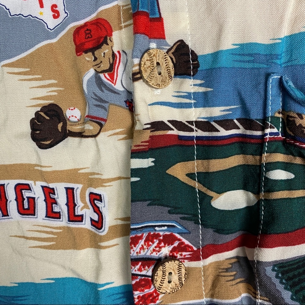Anaheim Angels Reyn Sports Vintage Button Up Shirt - Picture 4 of 7
